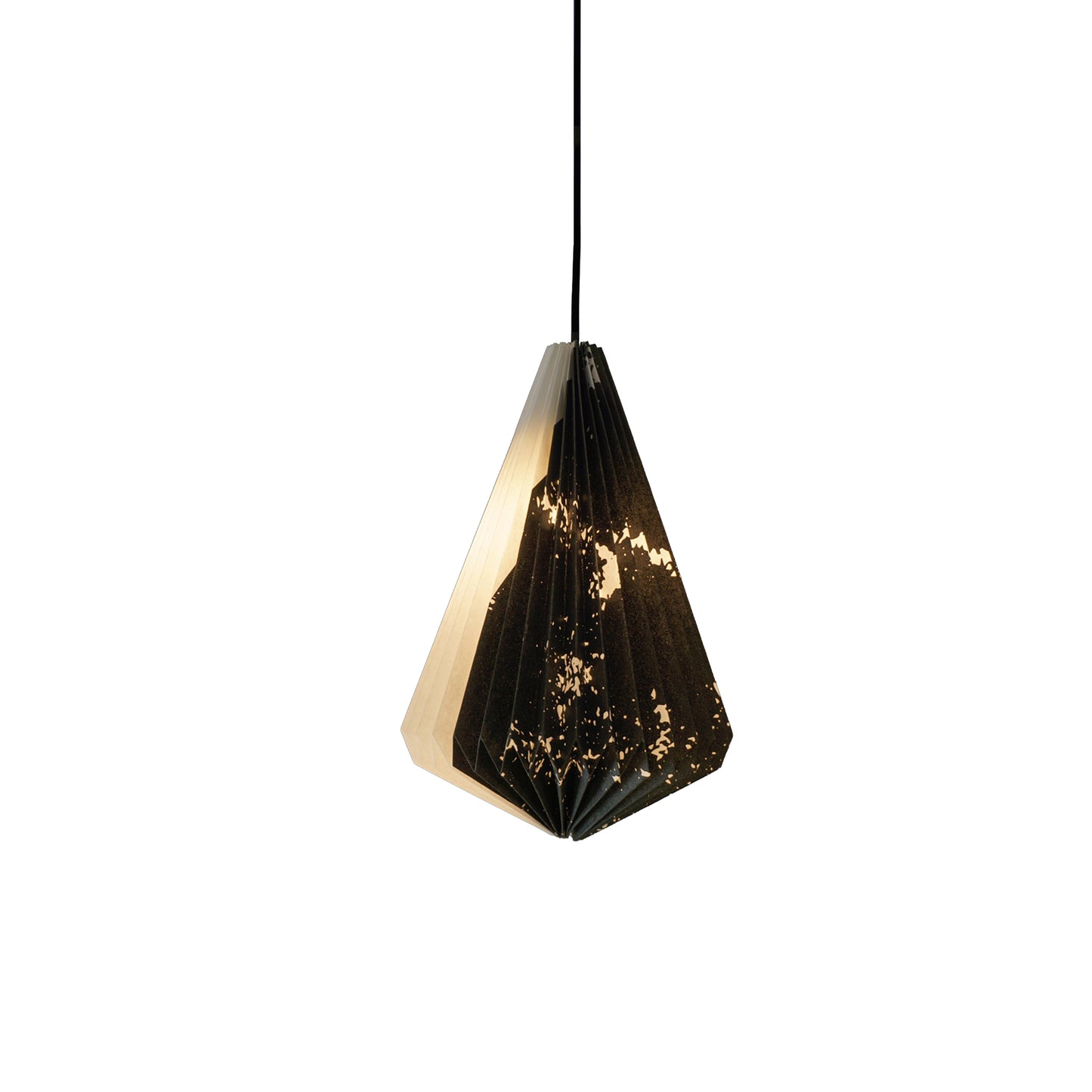 Laboratoire Textile N135 architectural geometric pendant light in black and white 